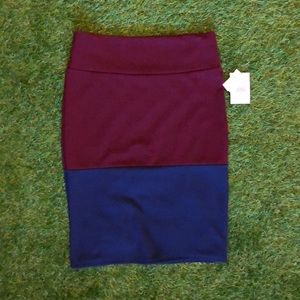 LuLaRoe Chelsea Skirt, Black Colors, L